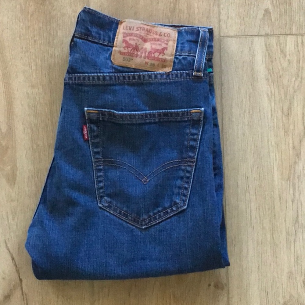 Levi's 502 Classic Blue Denim Jeans Size 28 x 30 - Picture 2 of 12
